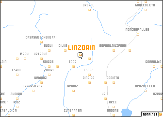 map of Linzoáin