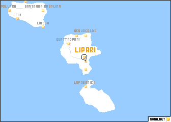 map of Lipari