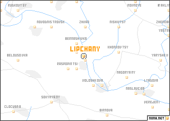 map of Lipchany