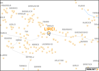 map of Lipići