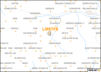 map of Lipótfa