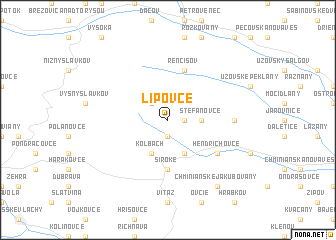 map of Lipovce