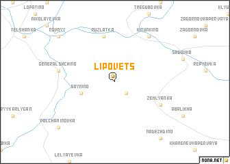 map of Lipovets