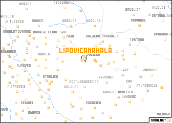 map of Lipovica Mahala