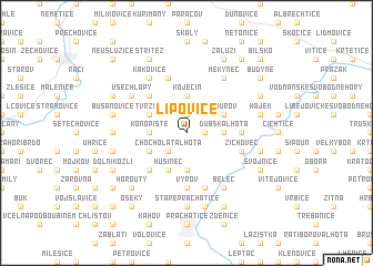 map of Lipovice