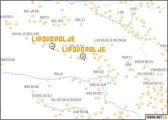 map of Lipovo Polje