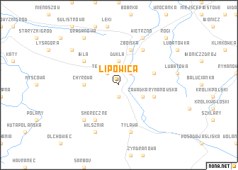 map of Lipowica