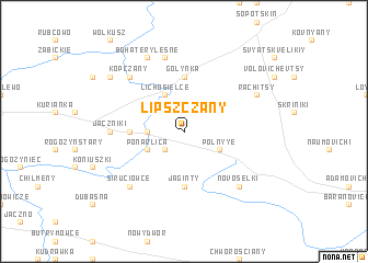 map of Lipszczany