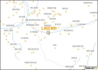 map of Lisičani