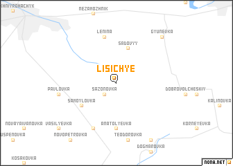 map of Lisichʼye