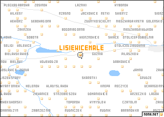 map of Lisiewice Małe