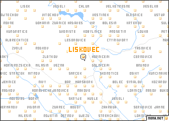 map of Lískovec