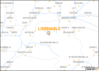 map of Lisnău Vale