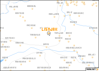 map of Lišnjak