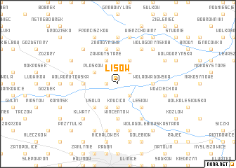 map of Lisów