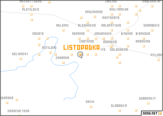 map of Listopadka