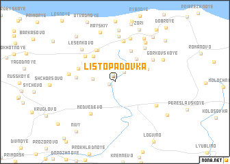 map of Listopadovka