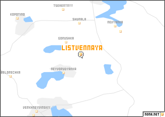 map of Listvennaya