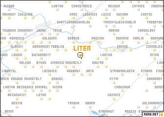 map of Liteň