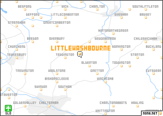map of Little Washbourne