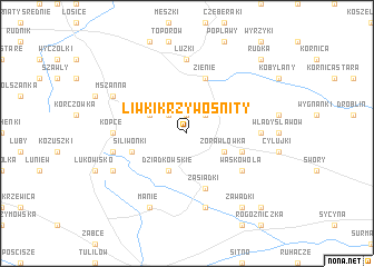 map of Liwki Krzywośnity