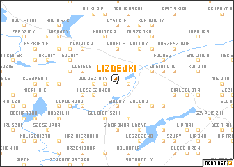 map of Lizdejki