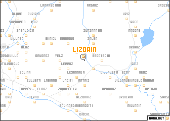 map of Lizoáin