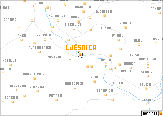 map of Lješnica