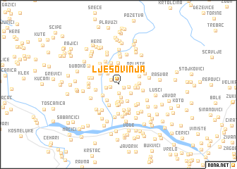 map of Ljesovinja