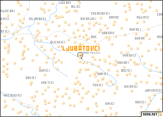 map of Ljubatovci