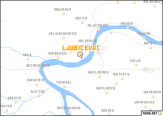 map of Ljubičevac