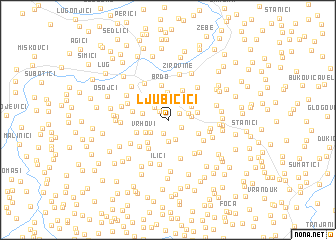 map of Ljubičići