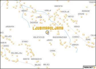 map of Ljubina Poljana