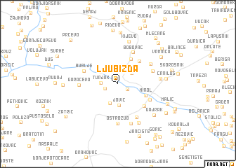 map of Ljubižda