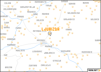 map of Ljubižda