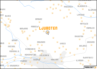 map of Ljuboten
