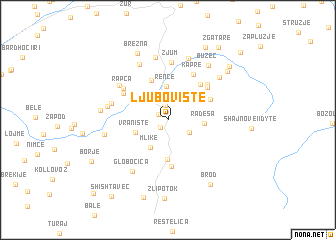 map of Ljubovište