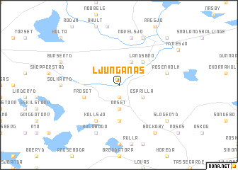 map of Ljunganäs