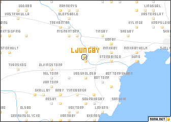 map of Ljungby