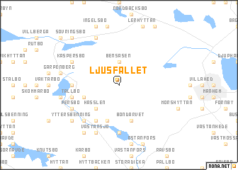 map of Ljusfallet