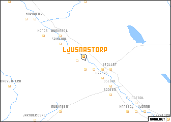 map of Ljusnästorp