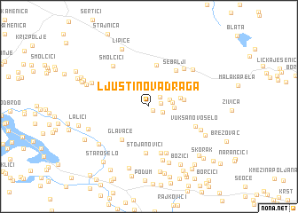 map of Ljuštinova Draga