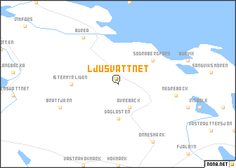 map of Ljusvattnet