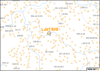 map of Ljutava