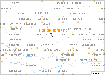 map of Llamahuanisca