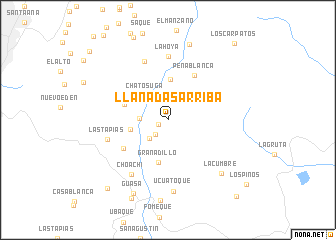 map of Llanadas Arriba