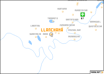 map of Llanchama