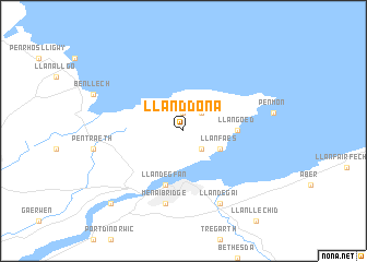 map of Llanddona