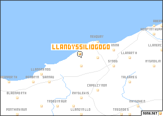 map of Llandyssiliogogo