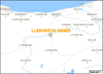 map of Llanfair Talhaiarn